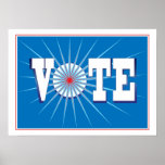 NowPower • VOTE ! Poster in Blue