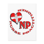 NP CIRCULAR LOGO NURSE PRACTITIONER postcards