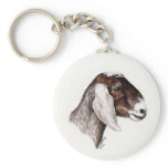 "Nubian Goat" Animal Art Keychain