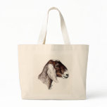 "Nubian Goat" Animal art Tote bags