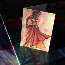 Nubian Sister Belly Dancer Greeting Cards