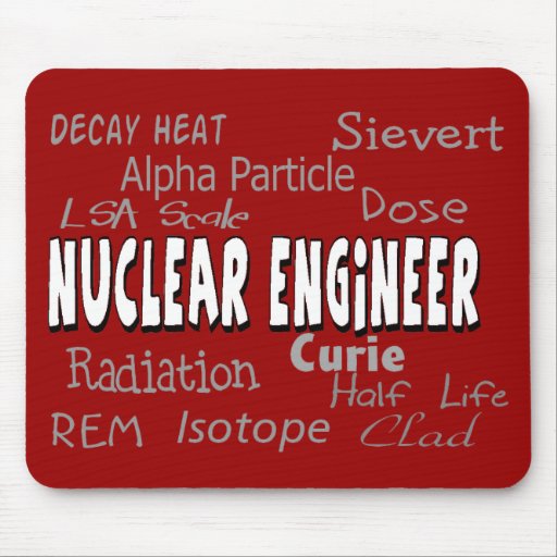 Nuclear Engineer Terminology Gifts Mousepads