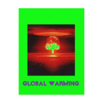 nuclear-explosion GLOBAL WARMING postcards