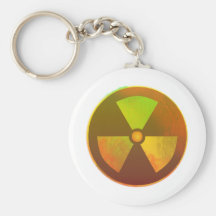 Nuclear Symbol Radioactive Glow Keychain