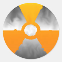 Nuclear Symbol Round Stickers