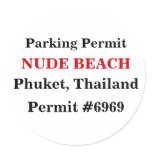 NUDE BEACH, Phuket, Thailand stickers