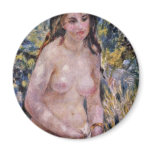 Nude In The Sun,  By Pierre-Auguste Renoir Magnets