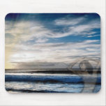 Nude lady entering water @ sunset mousepad
