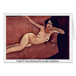 Nude On Sofa (Almaiisa) By Amedeo Modigliani Card