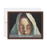 Nude Woman With A Child Before Blooming Roses invitations