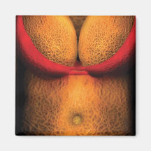 Nudist - Check out those melons Fridge Magnet