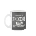 Nudist University Dark mugs