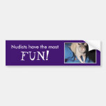 Nudists have the most fun! - rat bumper sticker