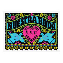 Nuestra Boda Love Birds Banner Invitation
