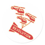 Nuke Revolution Round Stickers