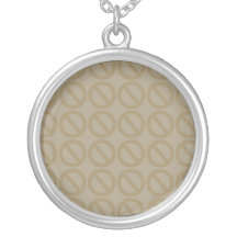 Null Sets (Browns) Silver Necklace