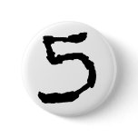 Number5 Pinback Button