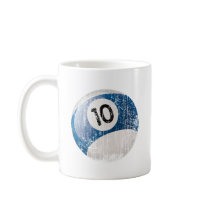 NUMBER 10 BILLIARDS BALL - ERODED STYLE MUG