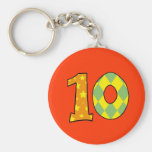 Number 10 keychain