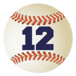 Number 12 Baseball stickers