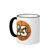 Number 13 Basketball and Players Coffee Mugs