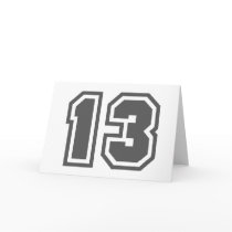 Number 13 greeting cards