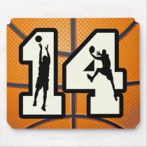 Number 14 Basketball and Players Mousepad
