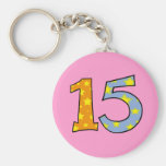 Number 15 keychain