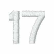 Number 17 embroidered polo shirt