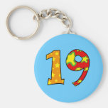 Number 19 keychain