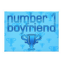 Number 1 Boyfriend Gallery Wrapped Canvas