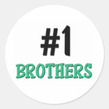 Number 1 Brothers Round Sticker