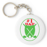 Number 1 Dad Golf Badge keychains