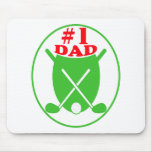 Number 1 Dad Golf Badge mousepads