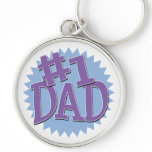 Number 1 Dad Keychain