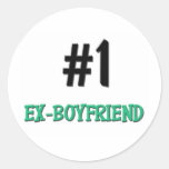 Number 1 Ex-Boyfriend Round Stickers