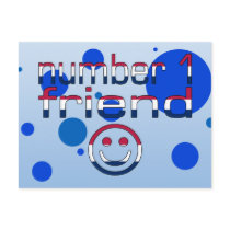 Number 1 Friend in American Flag Colours for Boys
