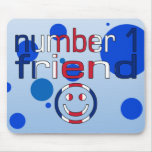 Number 1 Friend in British Flag Colours for Boys mousepads