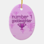 Number 1 Goddaughter Ornament