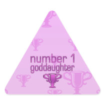 Number 1 Goddaughter Triangle Sticker