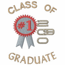 Number 1 Grad Graduation  Embroidered