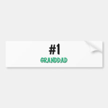Number 1 Granddad Bumper Sticker