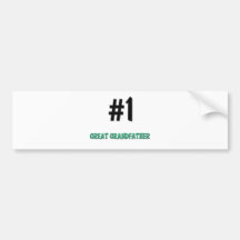 Number 1 Great Grandfather Bumper Stickers