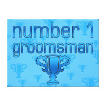 Number 1 Groomsman Canvas Prints