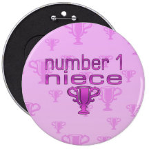 Number 1 Niece Pinback Buttons