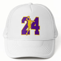 NUMBER 24 WITH BASKETBALL PLAYER MESH HATS