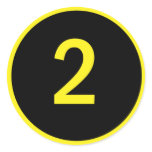 number 2 in a circle stickers