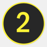 number 2 in a circle stickers
