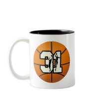 Number 31 Basketball Coffee Mug