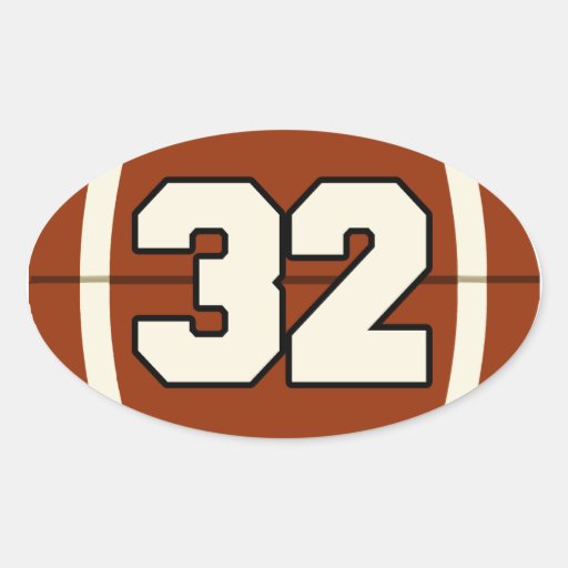 number-32-football-sticker-zazzle